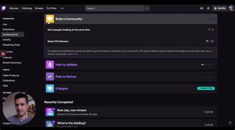 twitch achievements